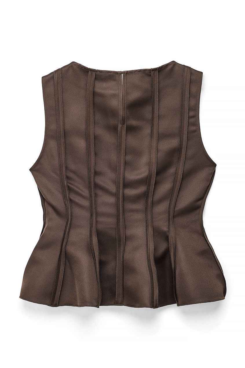Na-kd Seam Detail Satin Top