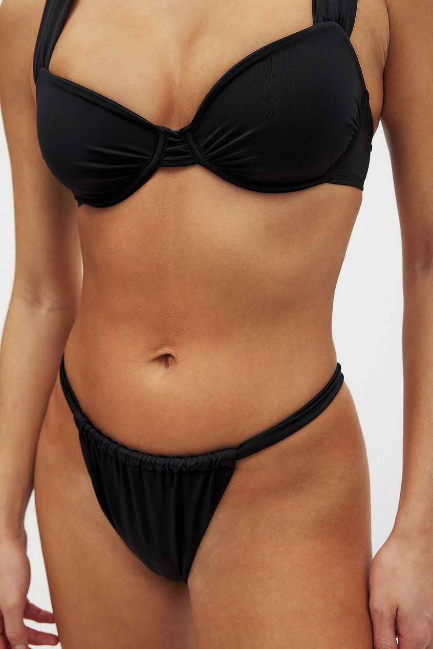 Na-kd - Shiny High Cut Draped Bikini Panty