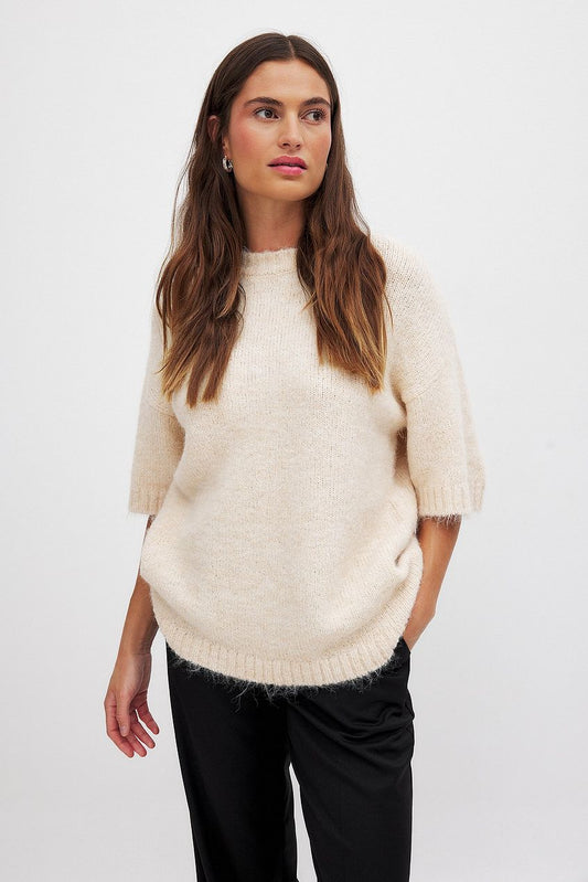 Short Sleeve Knitted Sweater