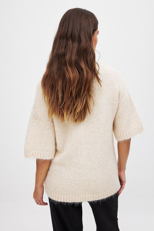 Short Sleeve Knitted Sweater