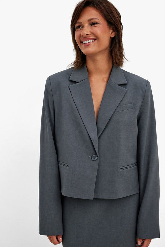 Na-kd Short Tailored Straight Blazer