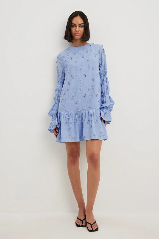 Sleeve Detail Deep Back Dress