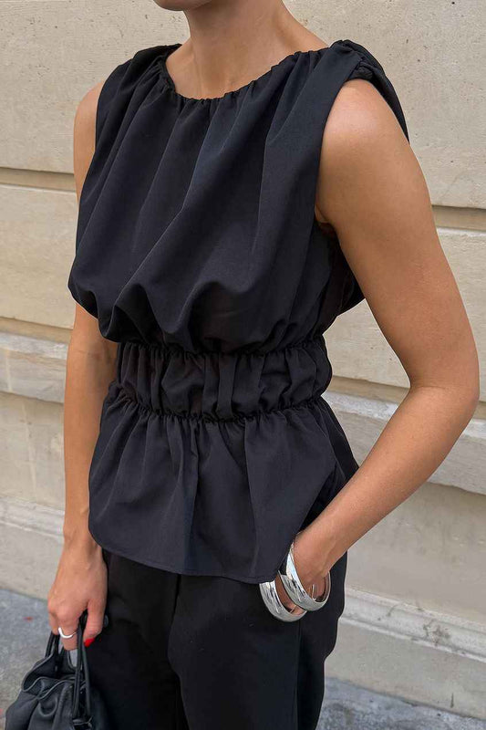 Na-kd Sleeveless Marked Waist Top