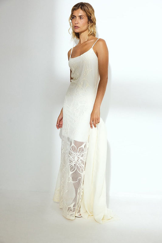 Na-kd Slip Lace Maxi Dress