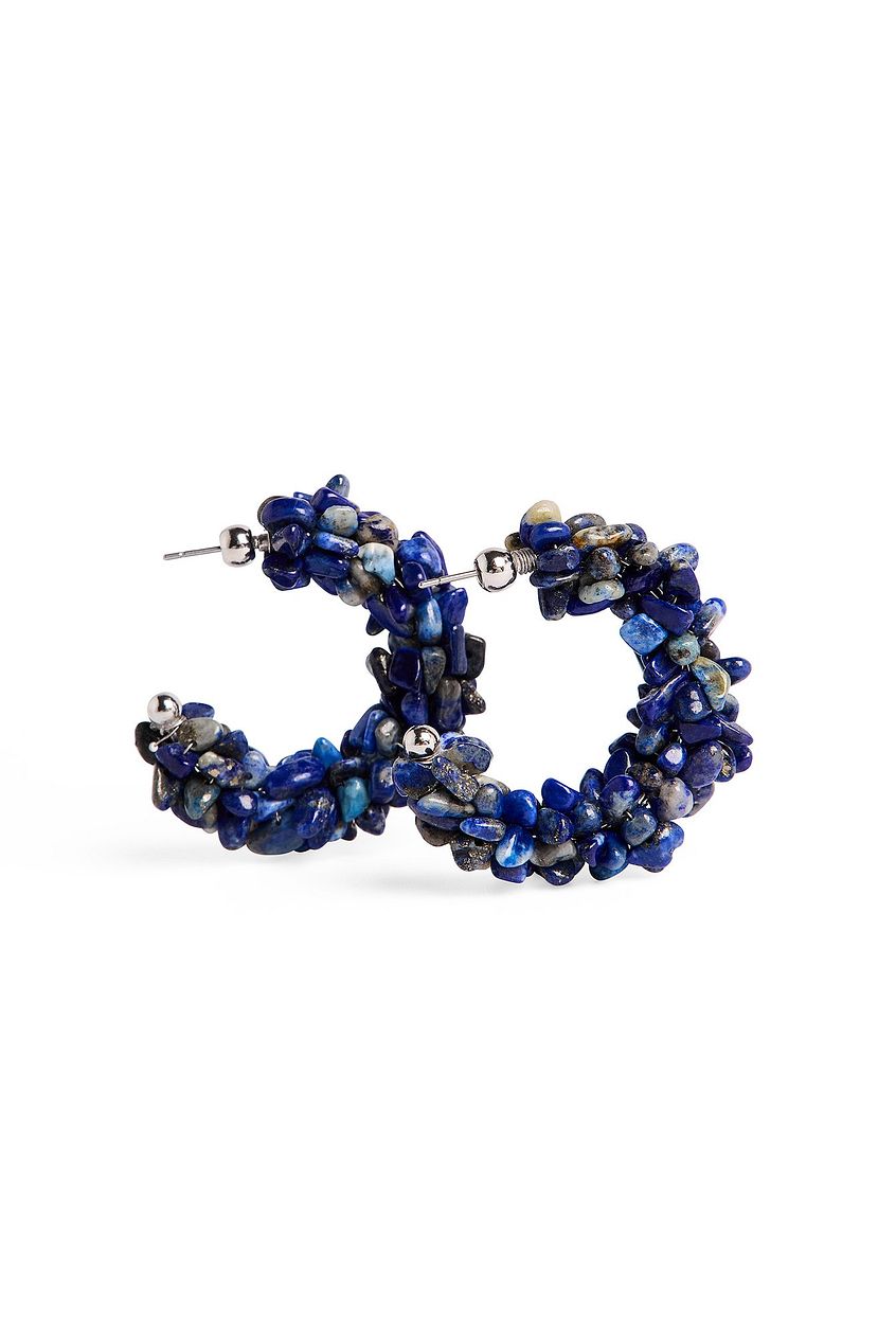 Colored Small Stone Hoops