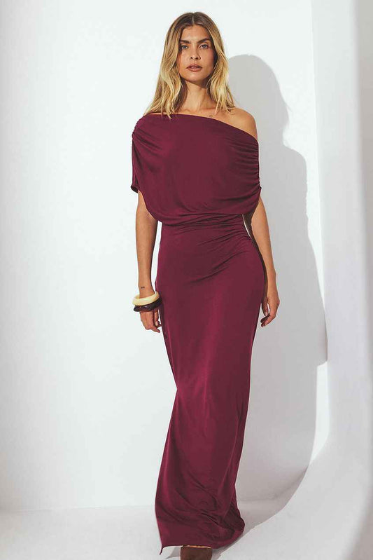 Na-kd Soft Line Draped Maxi Dress