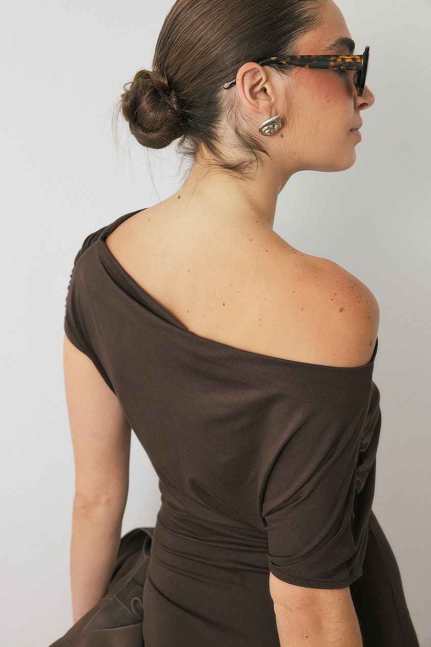 Na-kd Soft Line Draped Maxi Dress