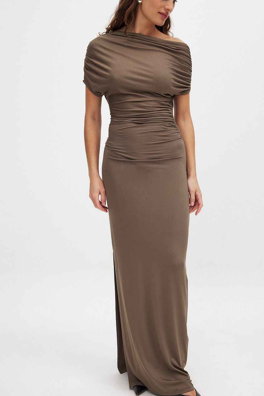 Na-kd Soft Line Draped Maxi Dress