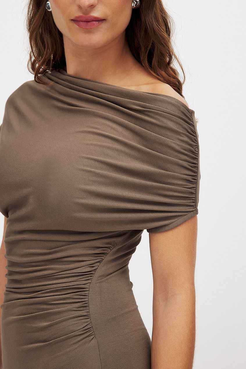 Na-kd Soft Line Draped Maxi Dress