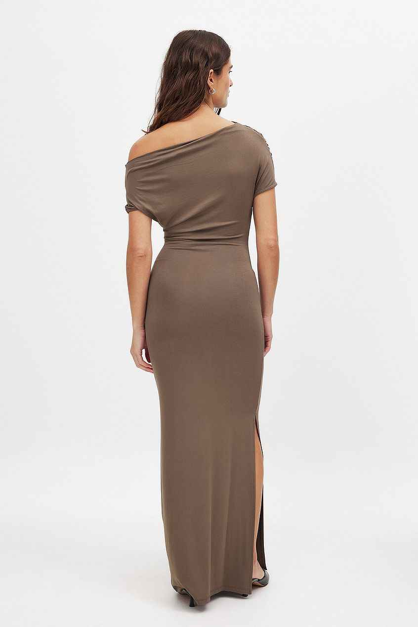 Na-kd Soft Line Draped Maxi Dress