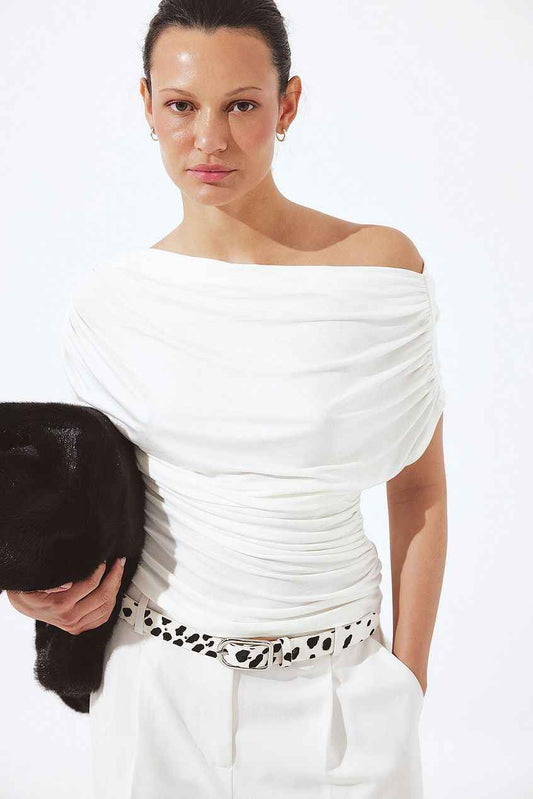 Na-kd Soft Line Draped Top