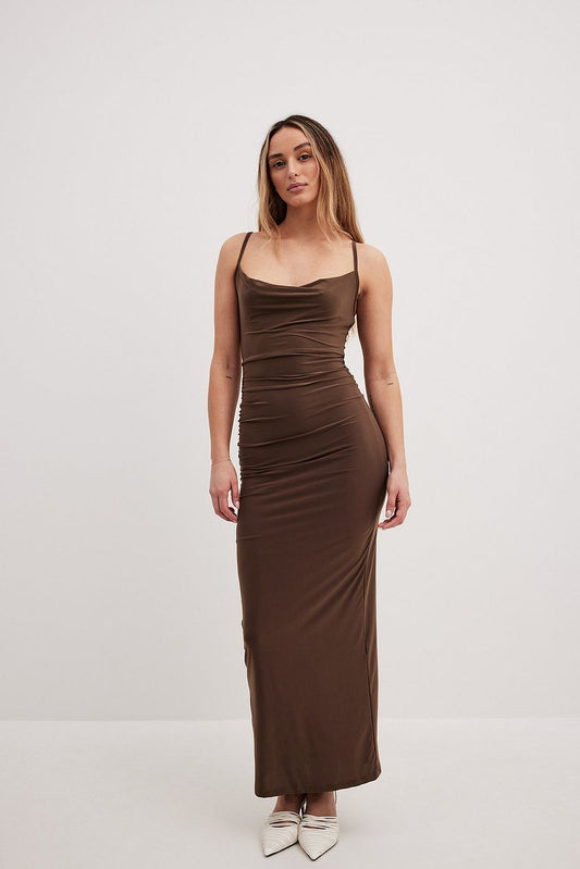 Spaghetti Strap Draped Dress