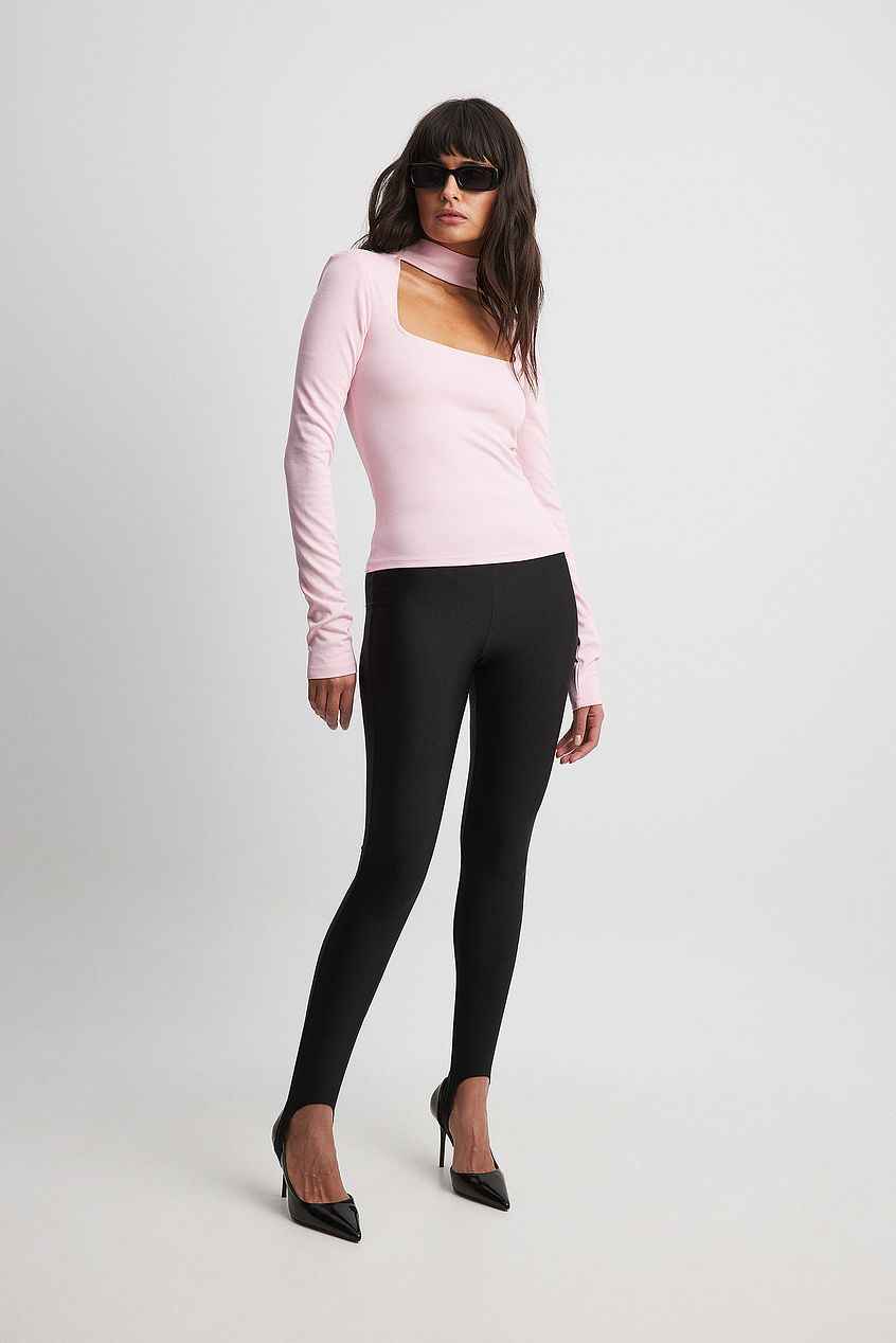 Na-kd - Square Neck Choker Detail Top