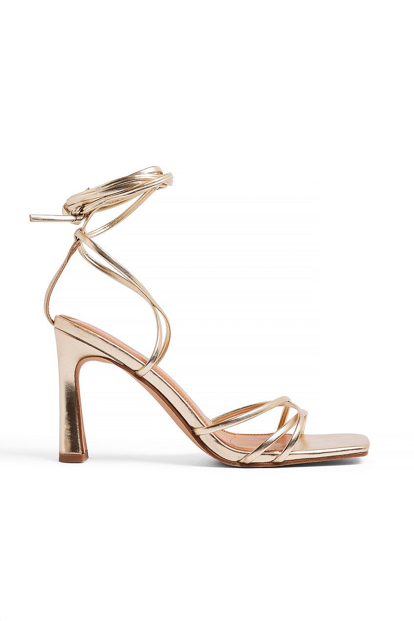 Na-kd Squared Toe Strappy Heels