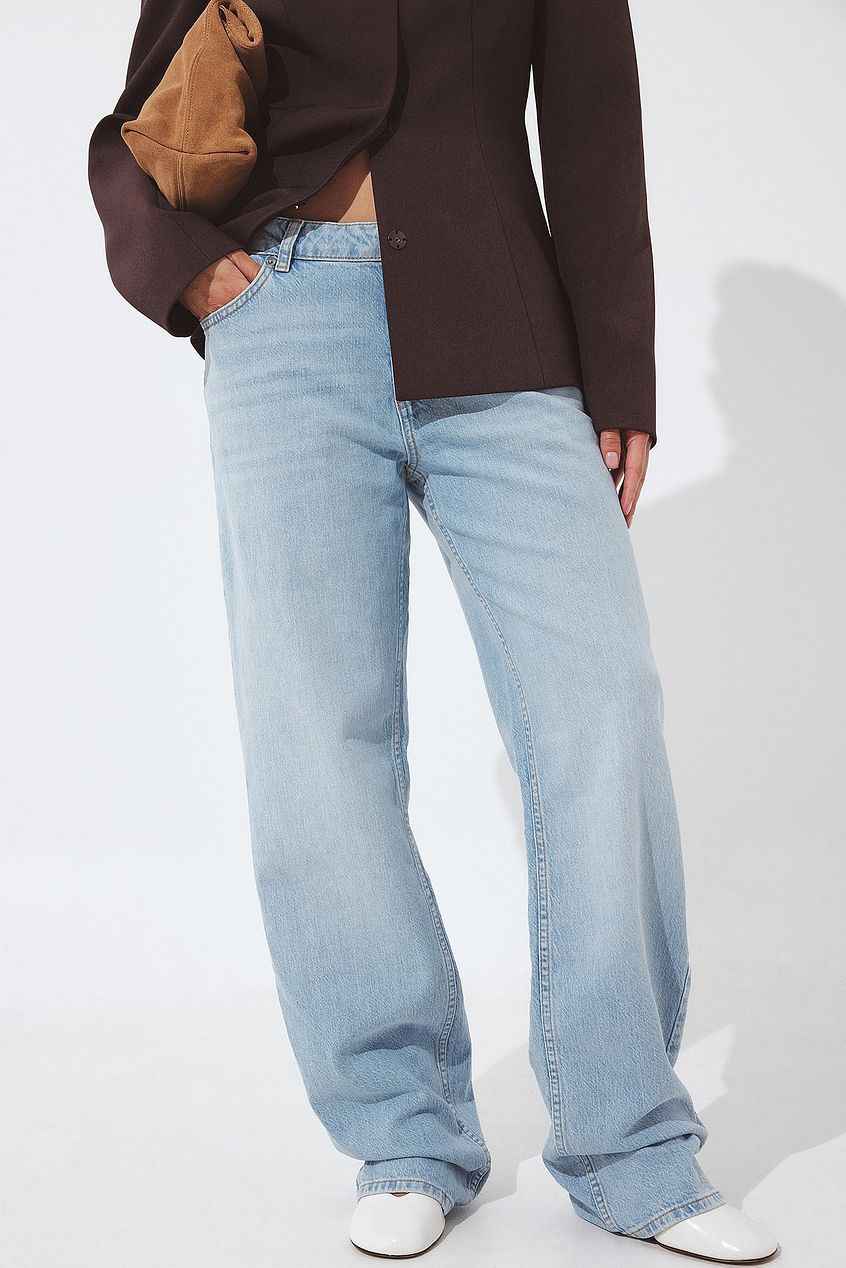 Na-kd Straight Low Waist Jeans