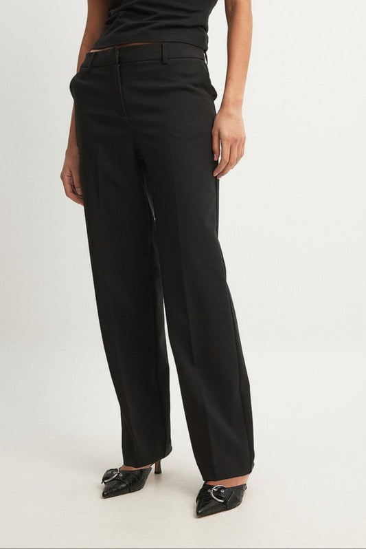 Straight Low Waist Suit Pants