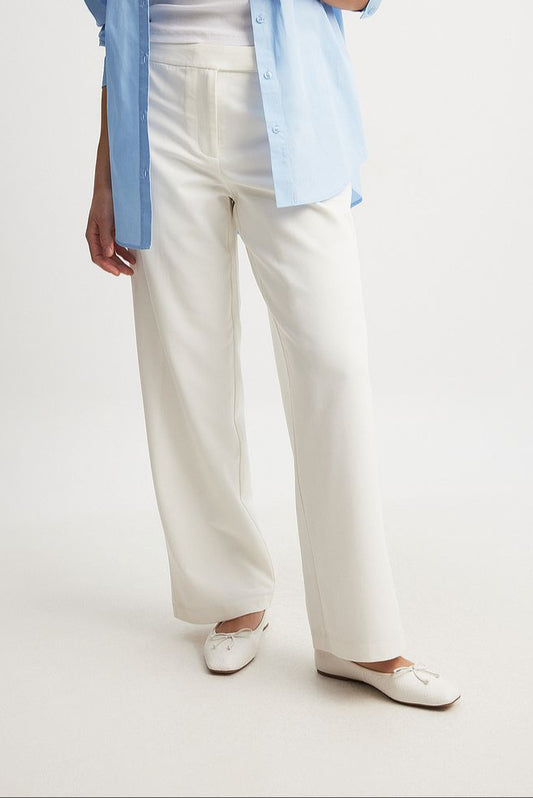 Straight Low Waist Suit Pants