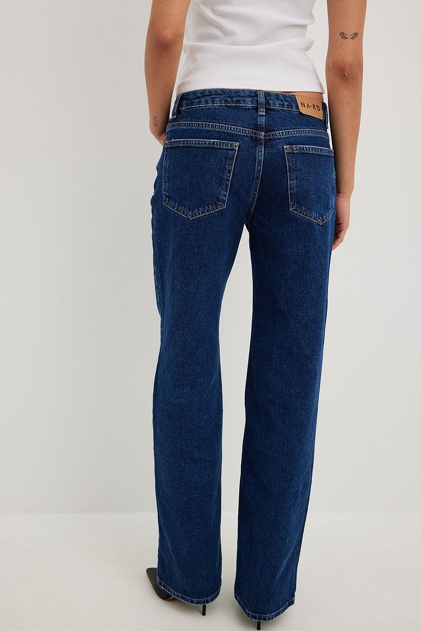 Straight Mid Waist Jeans