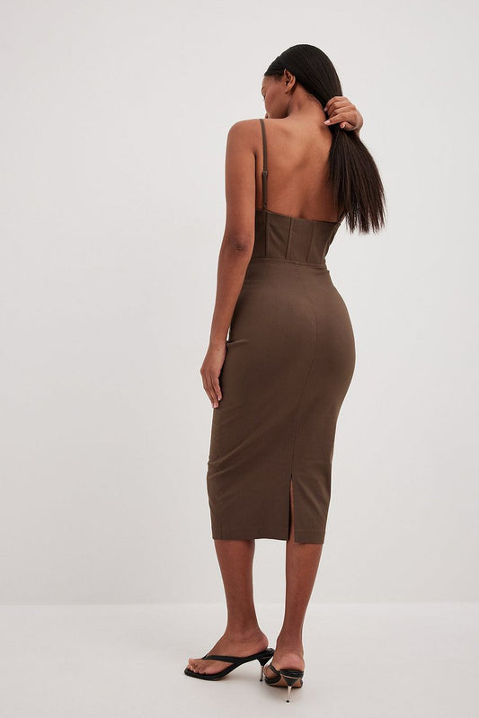 Strap Corset Midi Dress