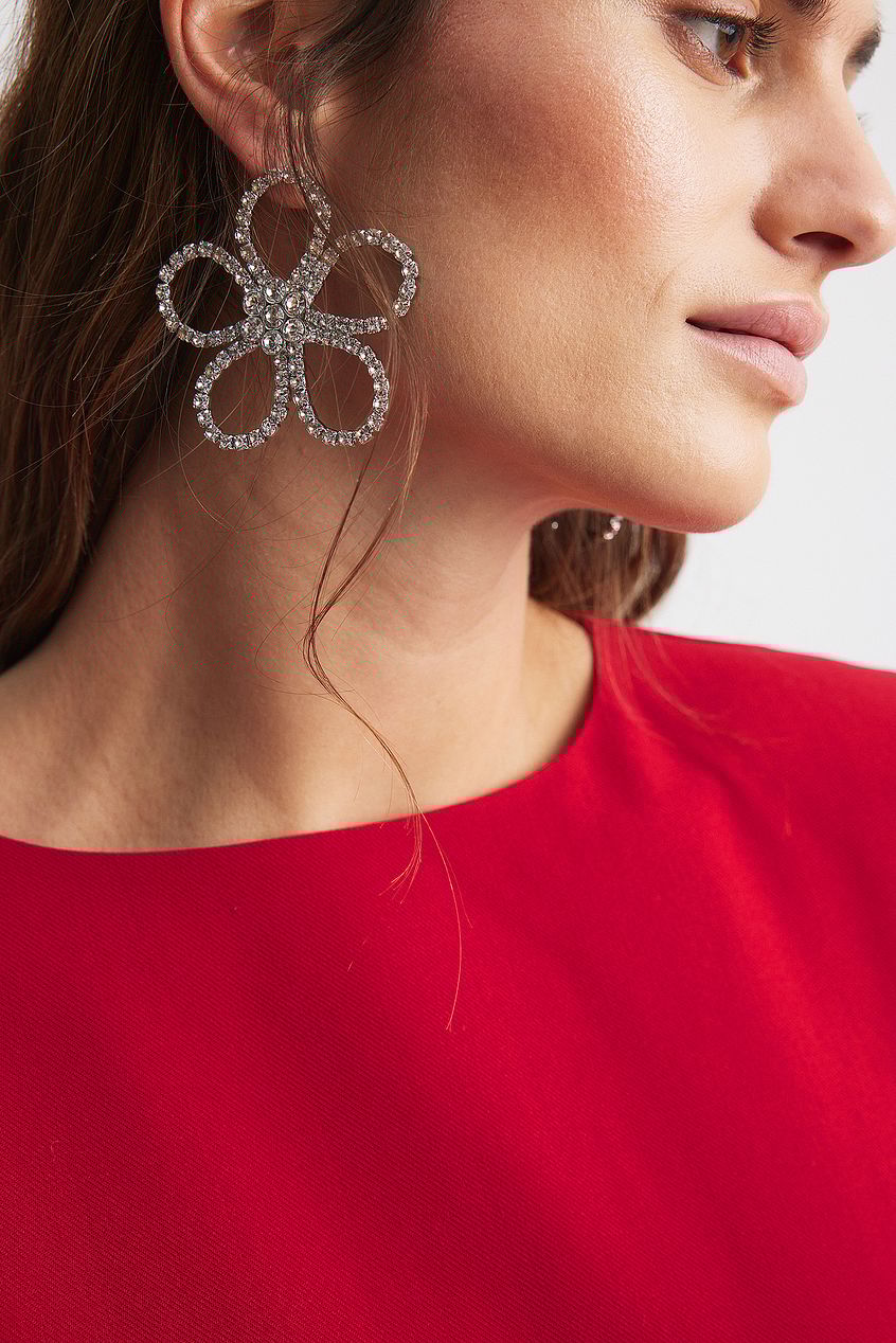 Strass Flower Earrings