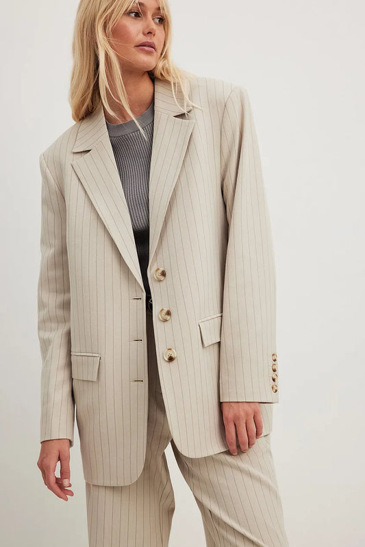 Striped Oversized Blazer