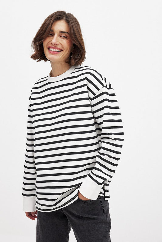 Striped Oversized Sweatshirt