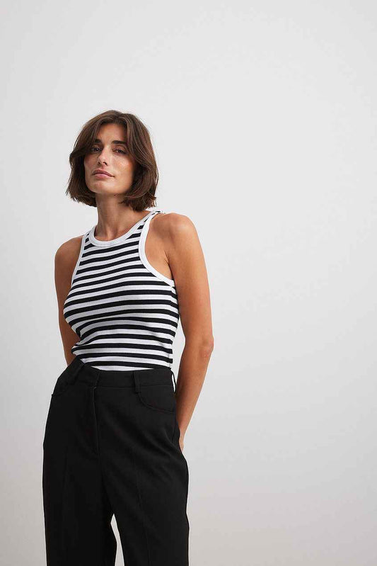 Na-kd Striped Ribbed Tank