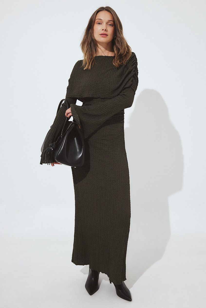 Na-kd Structured Draped Maxi Dress