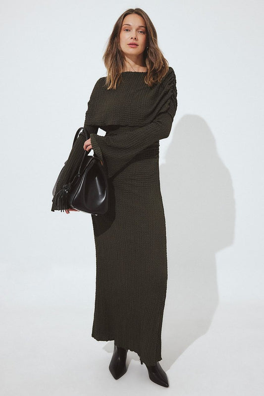 Na-kd Structured Draped Maxi Dress