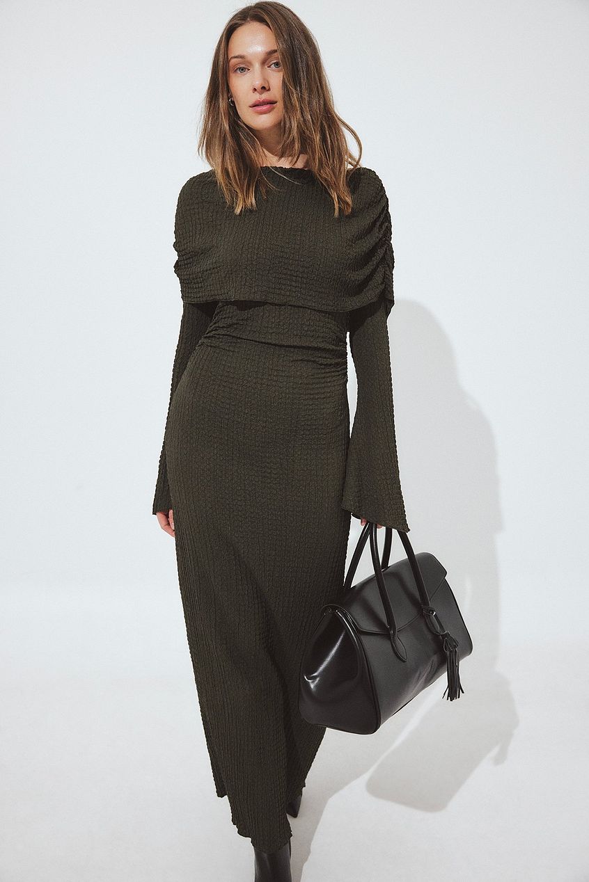 Na-kd Structured Draped Maxi Dress