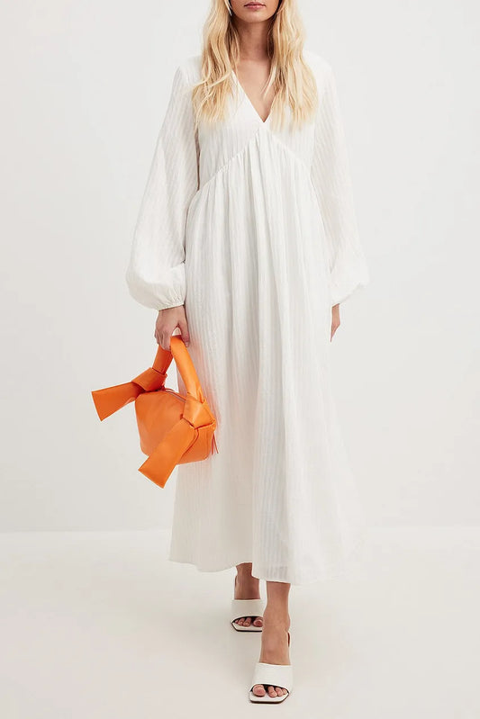 Structured Flowy Maxi Dress