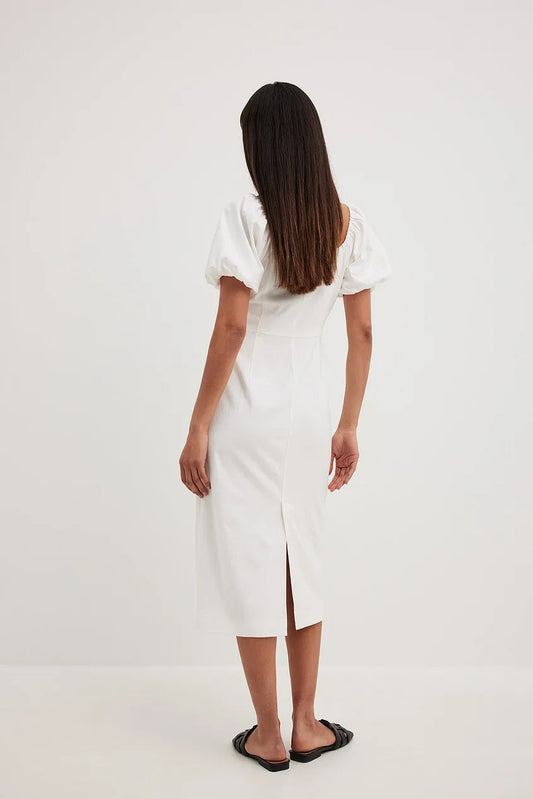 Sweetheart Neckline Midi Dress