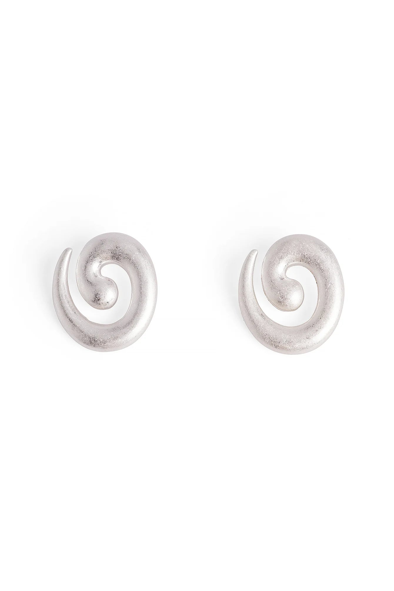Swirl Blob Earrings Silver