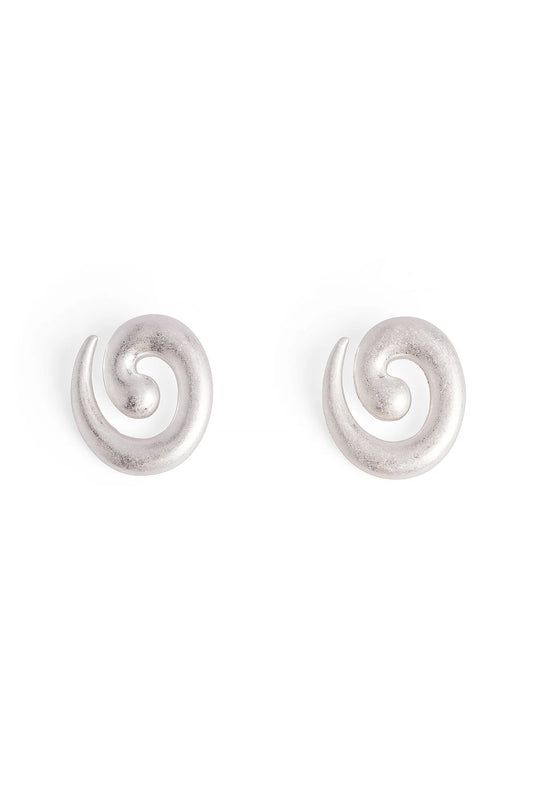 Swirl Blob Earrings Silver