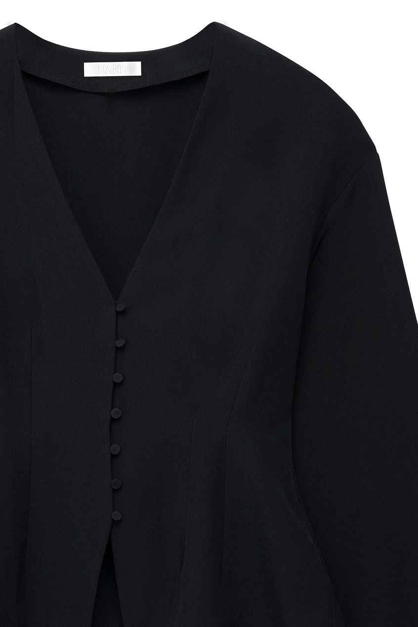 Na-kd Tailored Fitted Button Front Blouse