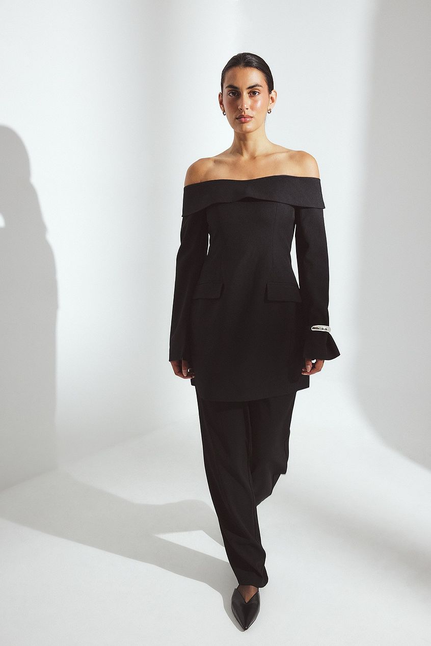Na-kd Tailored Off Shoulder Mini Dress
