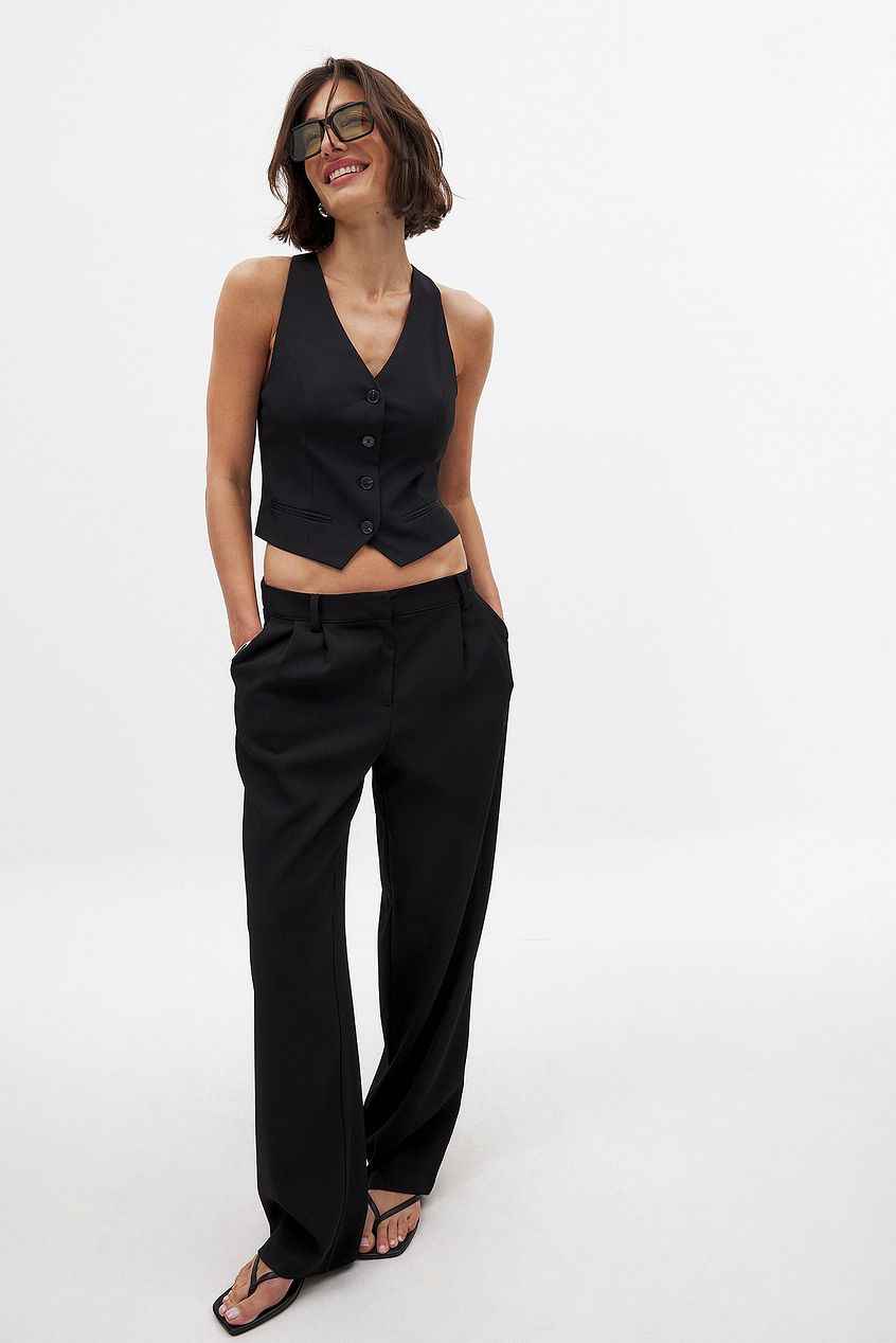 Na-kd Tailored Open Back Vest Top