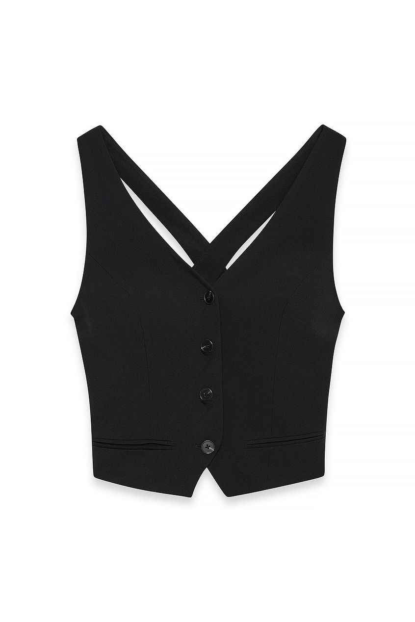 Na-kd Tailored Open Back Vest Top