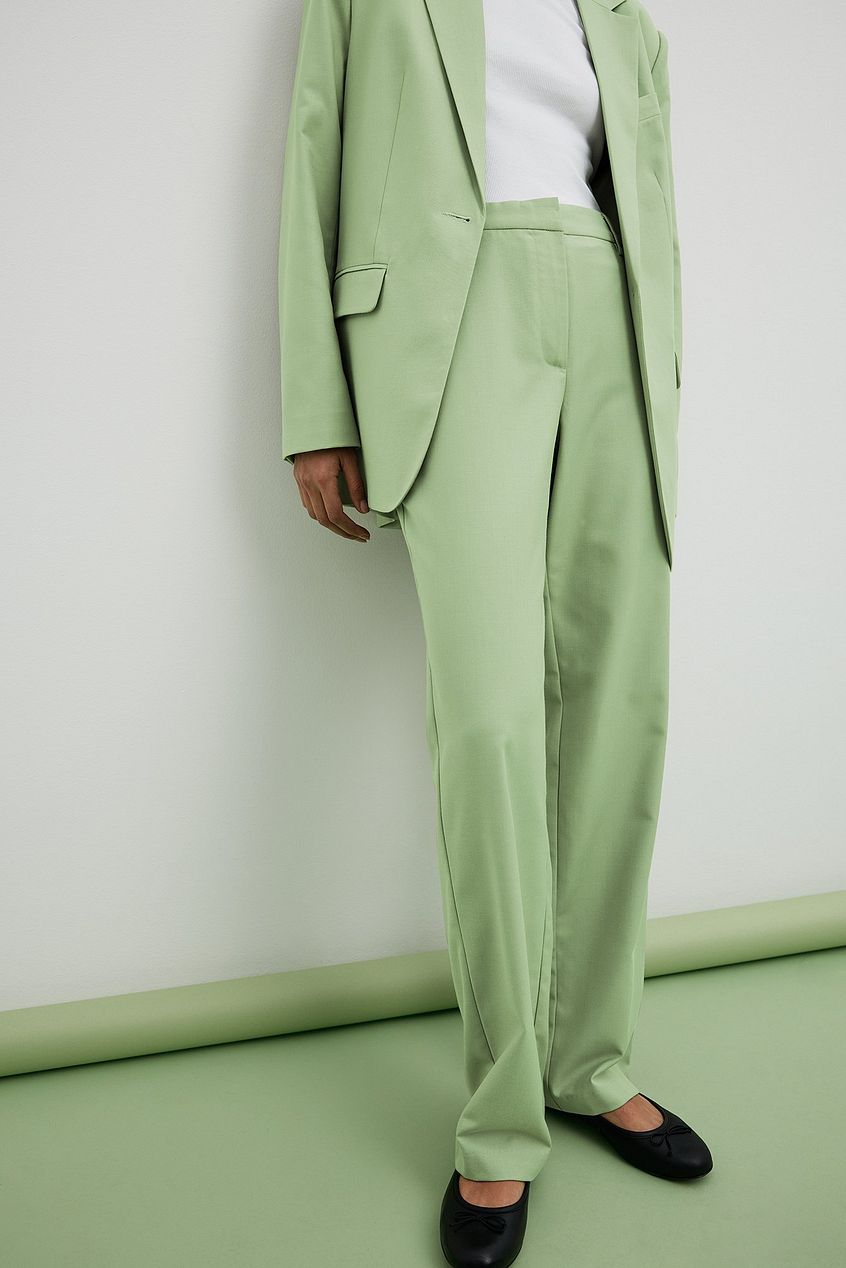 Tailored Straight Leg Suit Pants