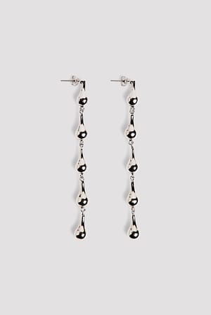 Teardrop Dangle Earrings Silver
