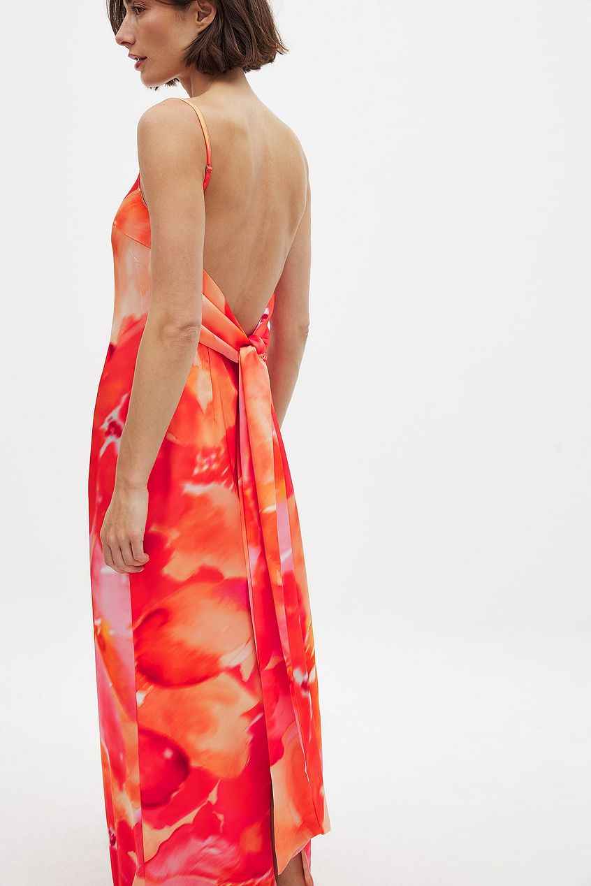 Na-kd Tie Back Detail Maxi Dress