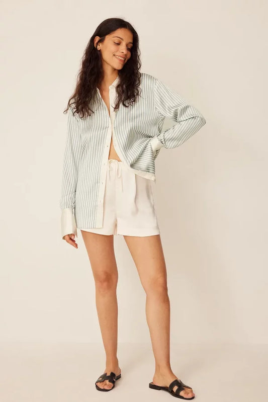 Tie Detail Satin Shorts