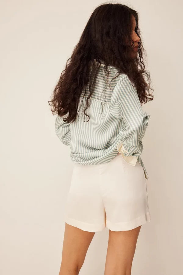 Tie Detail Satin Shorts