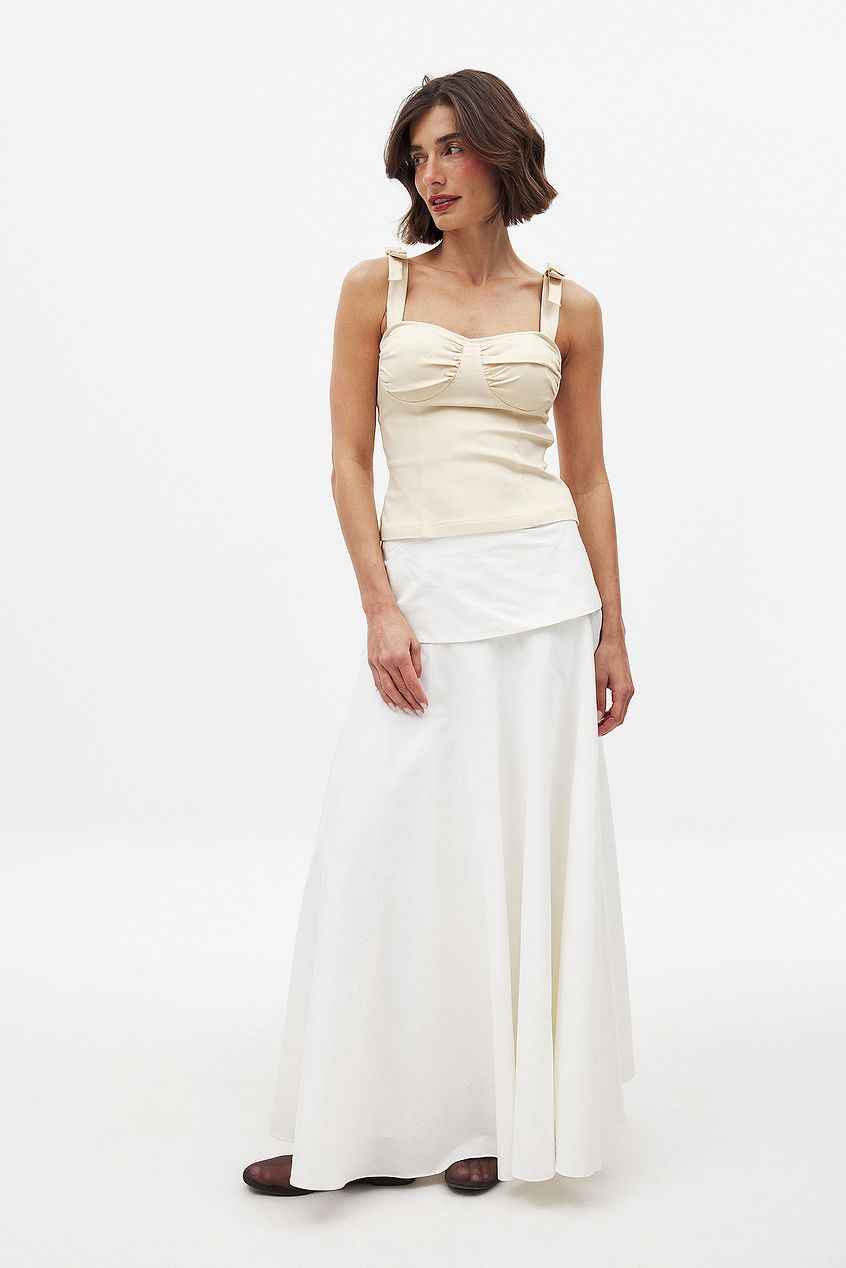 Na-kd Tie Shoulder Corset Top
