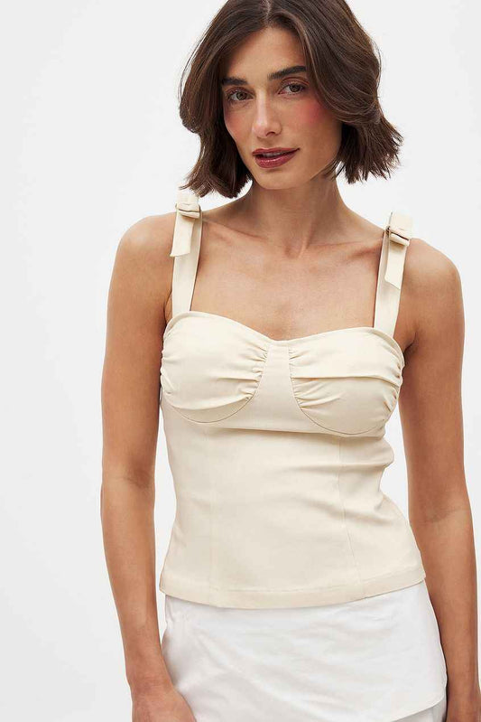 Na-kd Tie Shoulder Corset Top