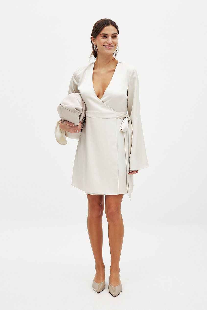Na-kd Tie Waist Flowy Mini Dress