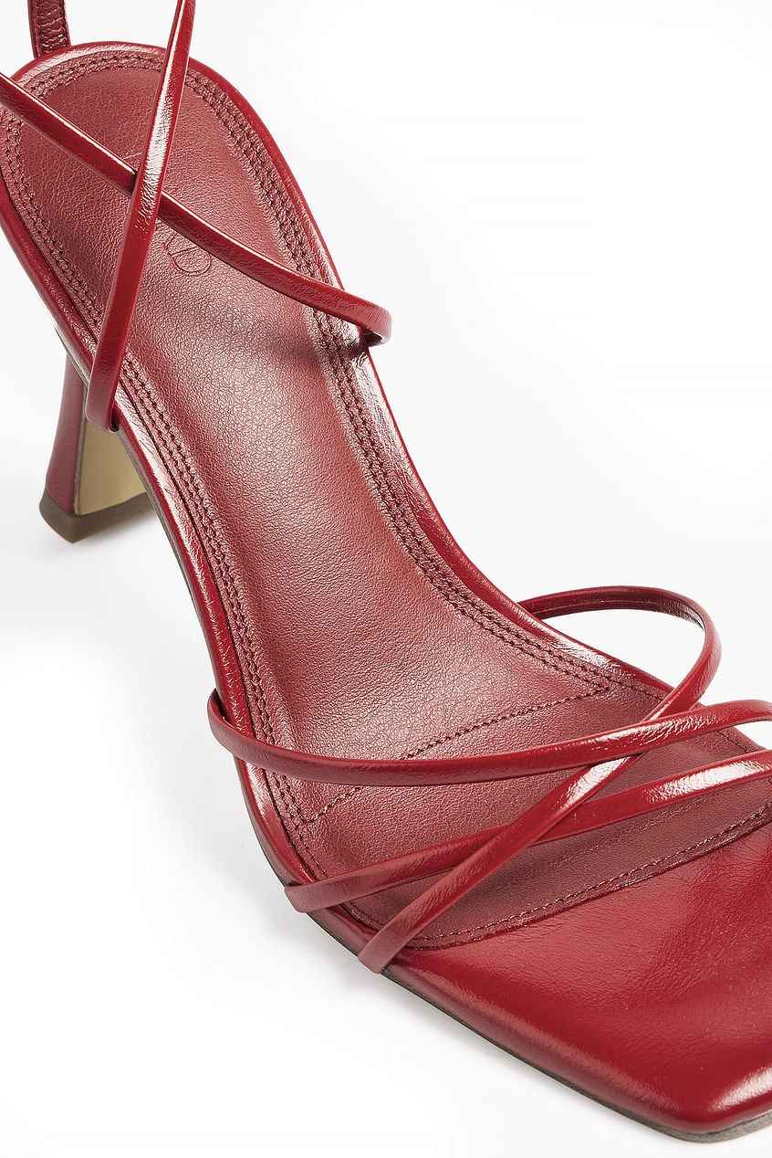 Na-kd Squared Toe Strappy Heels