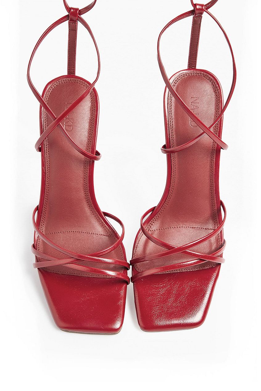 Na-kd Squared Toe Strappy Heels