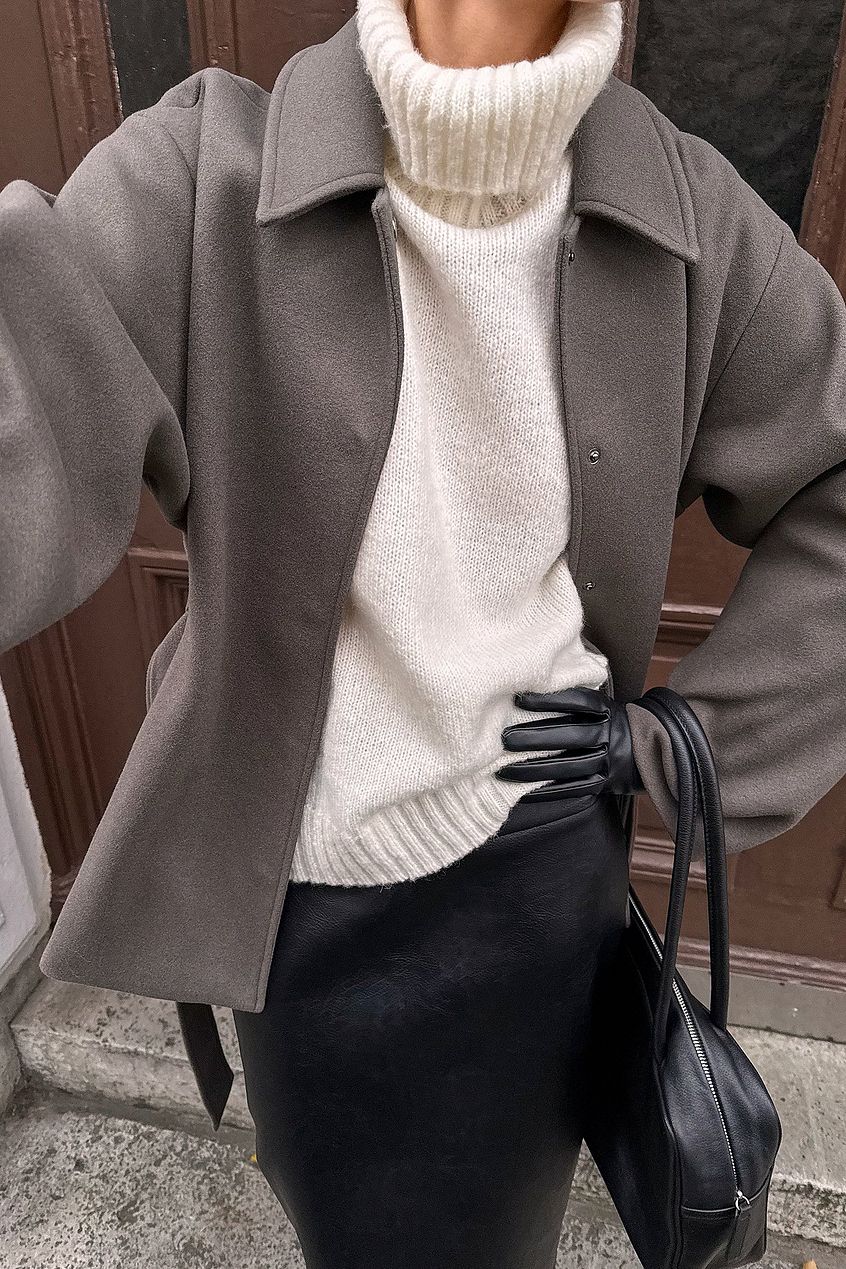 Na-kd Turtle Neck Wool Blend Knitted Sweater