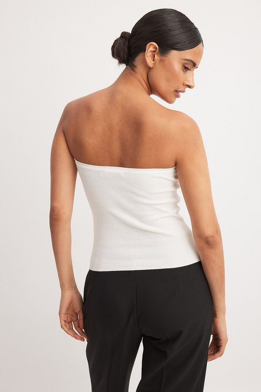 Twist Detailed Knitted Tube Top